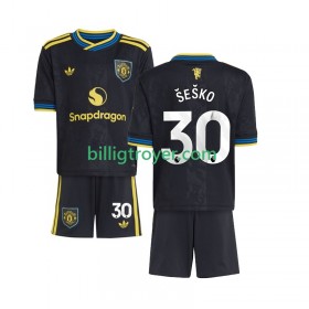 Billige Fotballdrakter Manchester United Benjamin Sesko 30 Barn Tredjedraktsett 2025/26 Kortermet